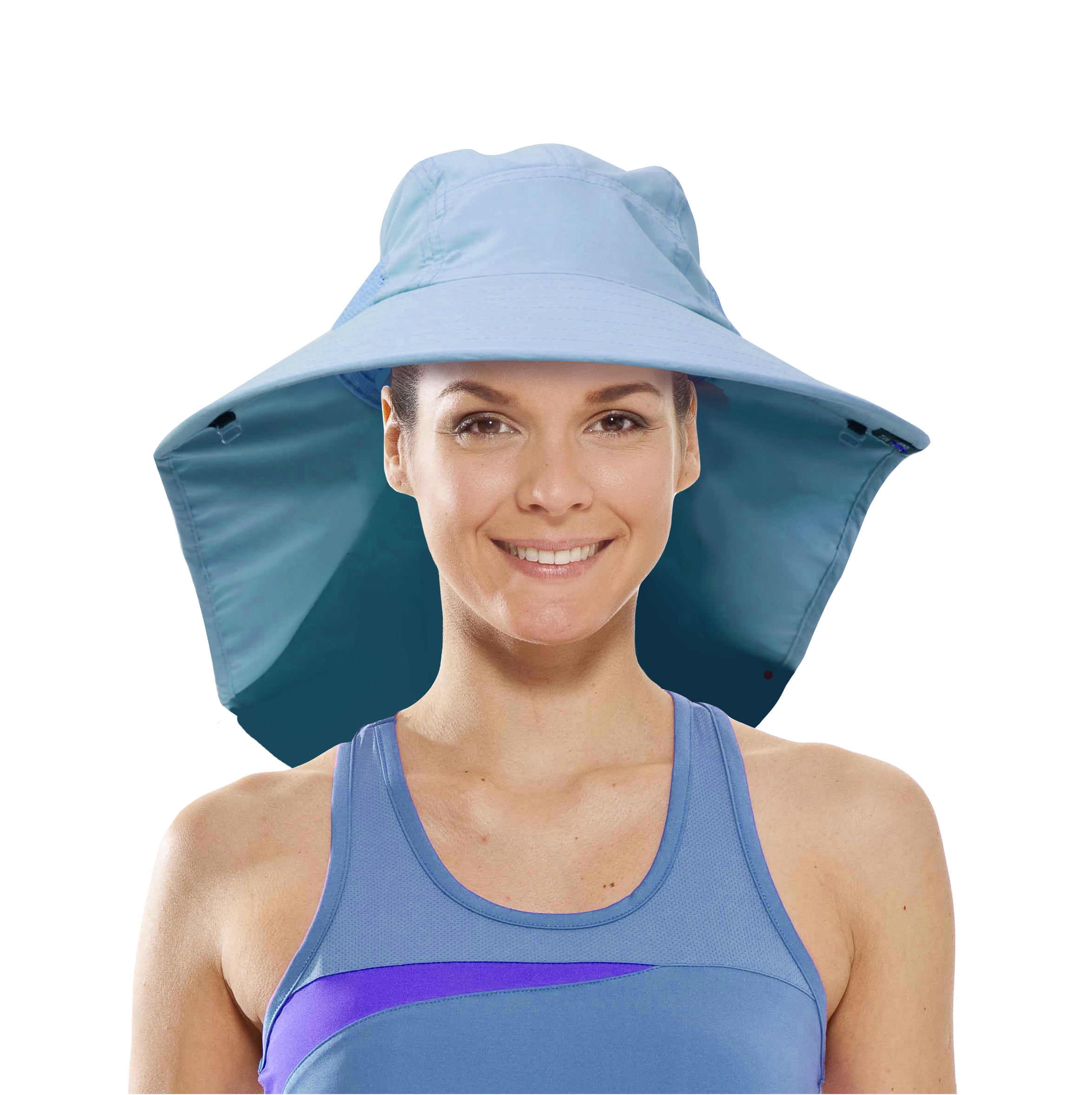 Hats Cap Unisex Wide Brim Sun Hat with Neck Flap Fishing Safari Cap for Outdoor Hiking