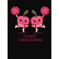 thumbnail image 2 of Women's Cherry Cheerleading Graphic Tee - Casual & Sporty Round Neck Short Sleeve, Comfy Polyester Blend Summer Top with Machine Washable Care, 2 of 6