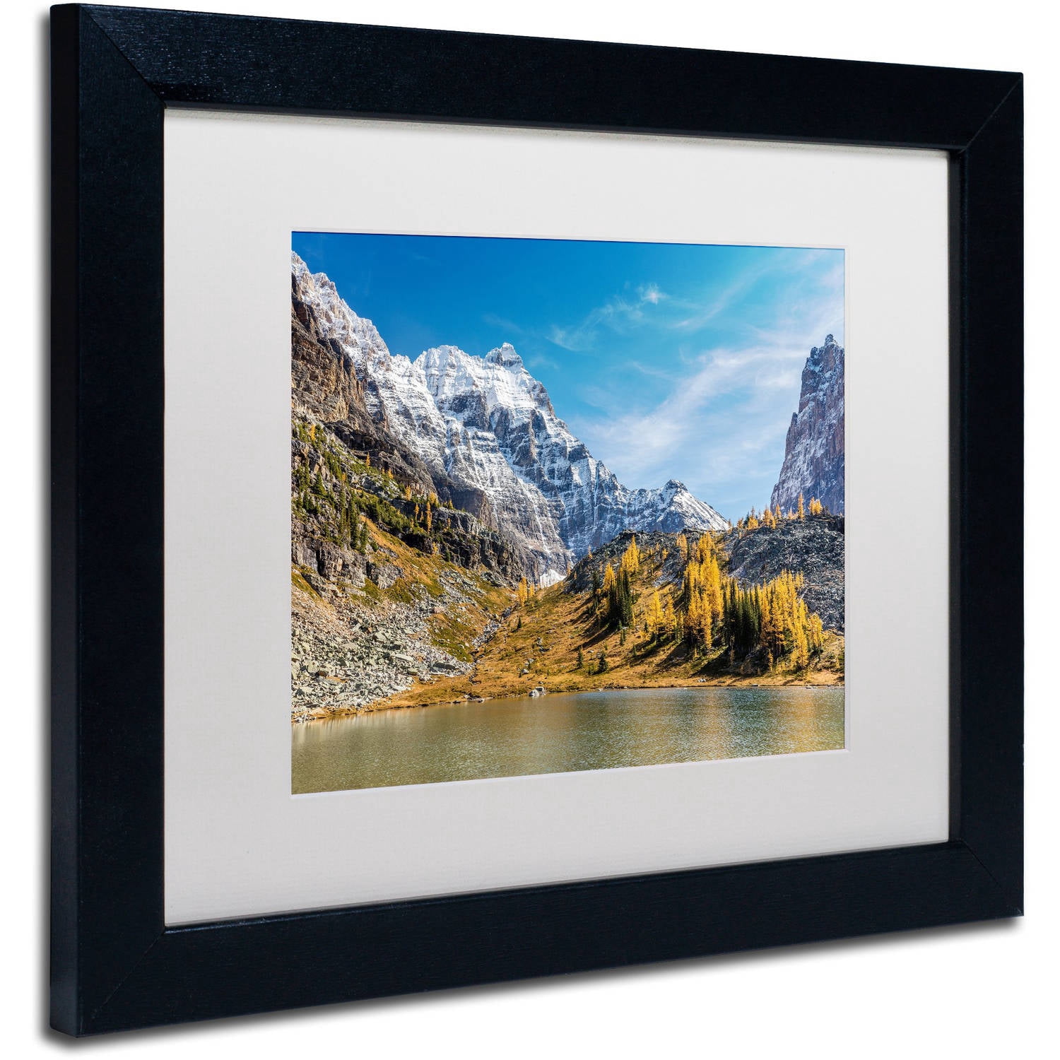 Trademark Fine Art 'Opabin Plateau Autumn' Canvas Art by Pierre Leclerc, White Matte, Black Frame