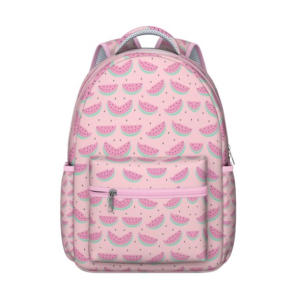 Sac à Dos Imprimé Melon D\'eau Mignon pour Étudiants d'Été avec Motif Tropical Rafraîchissant pour Amateurs de Fruits et Amusement à la Plage