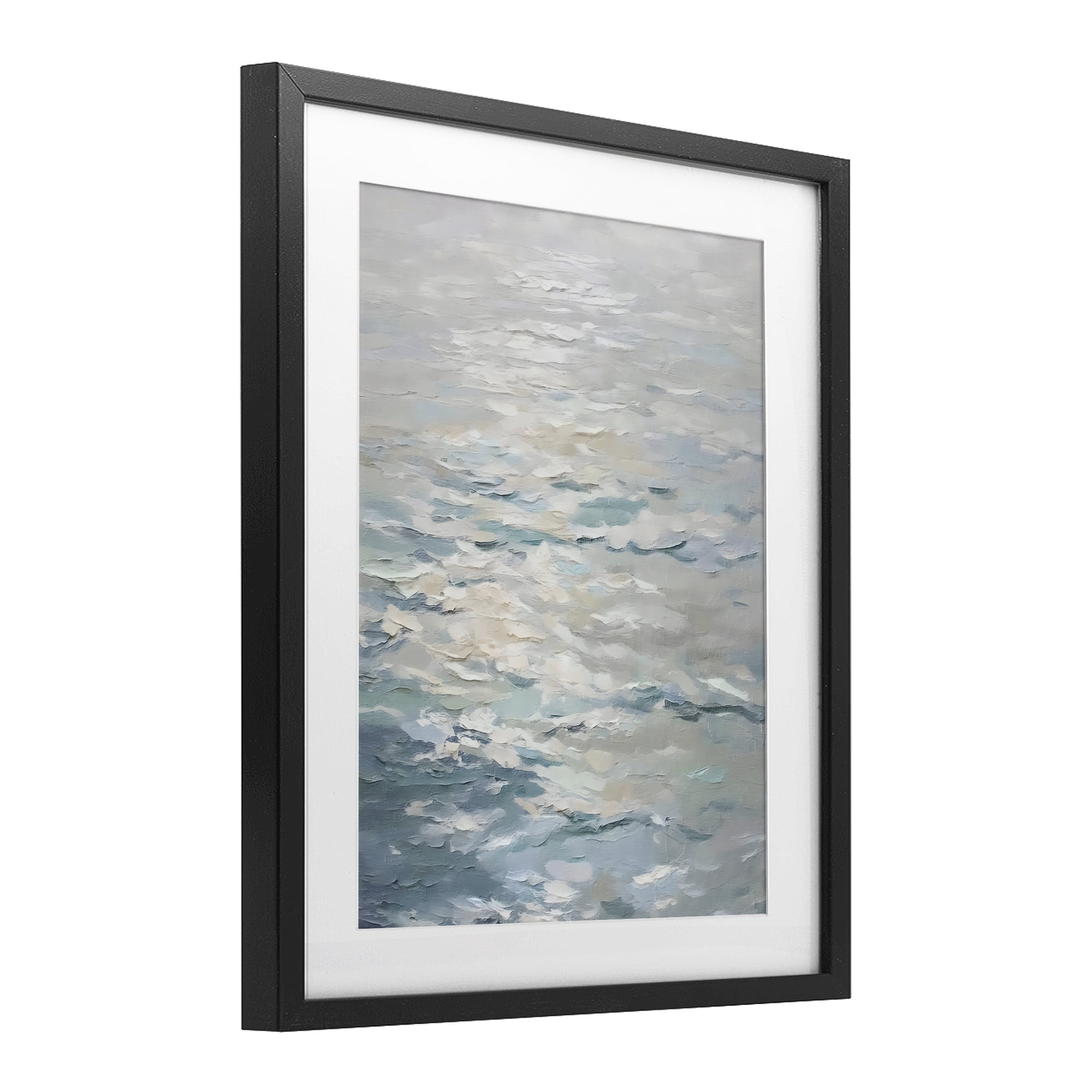 Stupell Industries Shallow Reflections Calm Sea Black Framed Print Under Glass, design by Riley B
