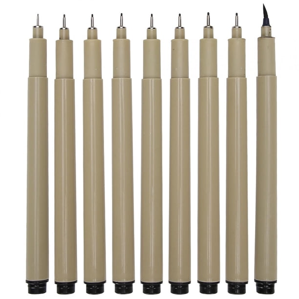 Bolígrafo de tinta para dibujo, juego de rotuladores de punta fina, resistente al agua, con punta de aguja, rotuladores de microlíneas y un rendimiento inigualable