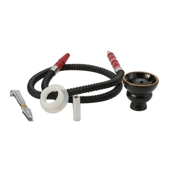 Injueey Tazón de cerámica Kit 2 Manguera Juego completo Botella de narguile Kit de vástago de narguile Mini Calabaza Jarrón de encendedores Injueey HA005674-01