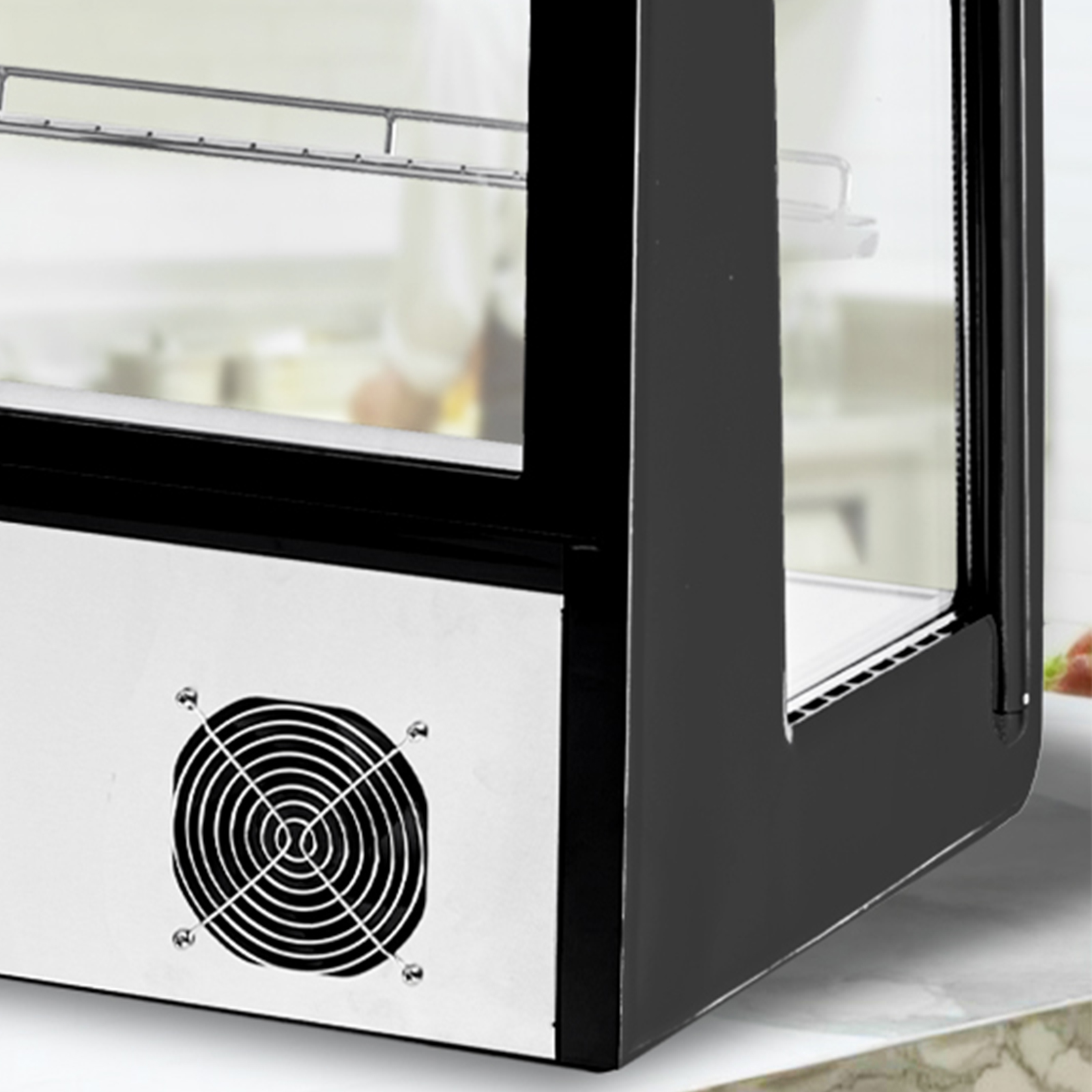 Festisoul Refrigerated Display Case, 7 Cu.Ft./196L Commercial Countertop Pastry Display Refrigerator, Frost-Free Showcase with LED, Showcase Cooler for Bakery Food Display