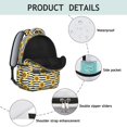 thumbnail image 4 of Sunflower and Stripe Black Pattern Backpack for School, Cute School Bag with Adjustable Shoulder Straps and Padded Back, 15.3"x11"x7.1", 4 of 5