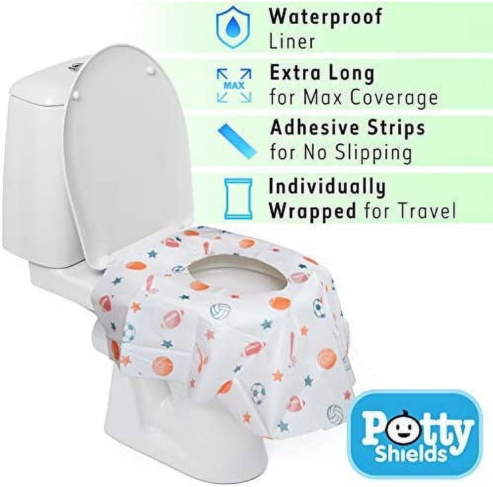 Potty Shields XL Disposable Toilet Seat Covers - No Slip
