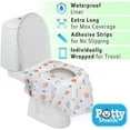 thumbnail image 2 of Toilet Seat Covers - Disposable XL Potty Seat Covers, Individually Wrapped by Potty Shields - Extra-Large, No Slip (Sports 6 Pack), 2 of 4
