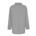 thumbnail image 6 of Casual Tops for Women, Yigetop Women's Stand Collar 3/4 Sleeve Tops Casual Shirts Basic Summer Tees Tunic Blouse Fall Winter Spring Trendy Casual Shirts Womens Long Sleeve Tops Grey 3XL, 6 of 6