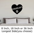 thumbnail image 2 of Love Schnauzer Heart Paw Print Dog Wall Decals for Walls Peel and Stick wall art murals Black Medium 18 Inch, 2 of 2