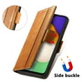 thumbnail image 3 of SaniMore Magnetic Clasp Wallet Case for Samsung Galaxy A14 5G with Cash & Card Slots, RFID Blocking Soft TPU + PU Leather Shockproof Protective Cover with Folio Flip Kickstand Shell, Brown, 3 of 9