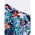 thumbnail image 7 of iiniim Kids 2 Pieces Sports Short Set Girls Sleeveless Knot Crop Top with Bottoms Ballet Yoga Bodysuit Blue Floral 4, 7 of 7