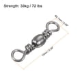 thumbnail image 2 of Fishing Barrel Swivel, 50Pcs 15lb Carbon Steel Terminal Tackle, Black, 2 of 6