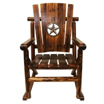 Leigh Country TX 93621 Char-Log Adult Outdoor Rocking Chair Brown
