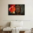 thumbnail image 2 of Elephant Stock Vintage Carved Buddha Wall Art - Horizontal Canvas Wall Art - Living Room Wall Decor - Religion And Spirituality Canvas - Brown And Orange Decor - 36" x 24", 2 of 8
