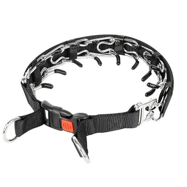 HAOAN Double Pet Collar Adjustable Dog Prong Collar with Quick Release Buckle Safe Effective Training Pet Collar