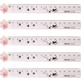 thumbnail image 1 of 5 Pieces Cute Cat Paw Straight Rulers, 6 Inch Plastic Measuring Tool Stationery Transparent Ruler Small Straight Rulers with Centimeters for School Office Home Supplies (Pink), 1 of 5