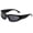 Black, variant on Y2K Wrap Around Sunglasses Black Shades Sporty Glasses Cyber Aesthetic Eyewear Women Men Rave Party