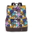 thumbnail image 1 of Disketp Retro Panther Mochila de Cuero para Mujer, Bolso de Espalda Antirrobo con Estilo para Viaje, Trabajo y Uso Diario, 1 of 4