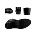 thumbnail image 2 of BLISSFUL STEP Round Toe Low Block Heels Mid Calf Boots for Women Black 6, 2 of 6