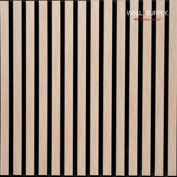 Wall!Supply UltrAcoustic Eco Tile in Natural Oak - 3D Acoustic Polystyrene Wall Panels - Easy DIY Installation – Natural Oak Wood Look Finish - Set of 6 Panels (10.87 sq ft)