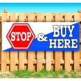 thumbnail image 1 of Stop & Buy Here 13 oz Vinyl Banner With Metal Grommets, 1 of 4