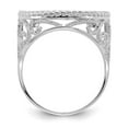 thumbnail image 2 of Solid 14k White Gold 1 / 10AE Diamond-Cut Coin Ring Band Size 5.5, 2 of 8