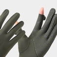 thumbnail image 3 of Lispipm Unisex Ice Silk Cool Touching Screen Gloves UV Sun Protected Breathable Full Finger Glove Fishing Travel Summer Accessory Green, 3 of 4