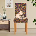 thumbnail image 4 of Yayeee 2 Pack Dining Chair Covers Stretch Parson Chairs Slipcovers Seat Protector, Yellow Floral, 4 of 6