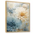 thumbnail image 2 of Designart "Beige And Blue Mums In Bloom II" Mums Floater Framed Canvas Prints, 2 of 5