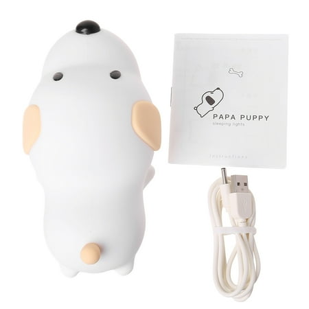 

Touch Control LED Night Light Cute Silicone Puppy Bedside Lamp For Baby Children