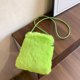 thumbnail image 5 of Bolsa para teléfono para mujer bolso cruzado borroso bolso de mano esponjoso bolso Hobo informal de moda, 5 of 9