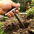 thumbnail image 3 of Stainless Steel Hand Dibber Plant Hole Digger Garden Planting Tool with T-Handle Soil Digging Tool for Planting Bulbs Tulips Daffodils Vegetable Seeds, 3 of 8