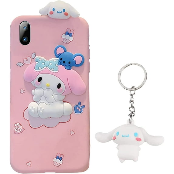 Cute Cartoon Phone Cases+Keychain,Funny Cute Protective Case Cover Compatible with iPhone 13/13 Promax/11/11 Pro Max/Xs Max/XR /12 /12Mini /12Pro/ Pro Max/6plus/7 (iphone6, Blue)
