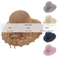 thumbnail image 3 of Noric Women's Wide Brim Sun Hat Floral Crochet Cutout UPF 50+ UV Protection Summer Beach Hat with Flower Bow, 3 of 9