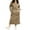 Khaki, variant on EDFBUYKRS Female Long Sleeve Hoodie Women's Loose Fit Hoodie Dress with Long Knitted Skirt and Oversized Pocket for Autumn Winter Casual Fashion Wear M
