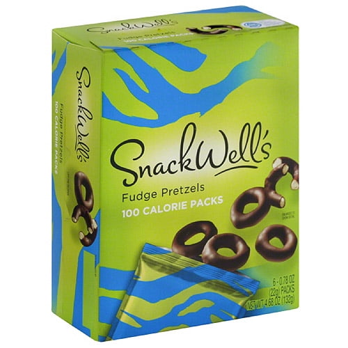 SnackWell's Fudge Pretzels 100 Calorie Packs, 4.68 oz, (Pack of 6) by