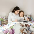 thumbnail image 4 of Feelyou Watercolor Rabbit Animal Bedding Comforter Set 7pcs, Cute Easter Eggs Queen Bedding Sets, Teens Kids Boys Girls Reversible Queen Sheet Sets, Ultra Soft Bedroom Decor, 4 of 7