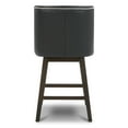 thumbnail image 4 of CHITA 26 inch Faux Leather Swivel Upholstered Counter Height Bar Stools with Full Back, Black, 4 of 9