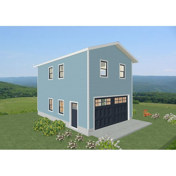 Blueprints  GIGA Garage Plans 20′ x 30′ Two Car Garage