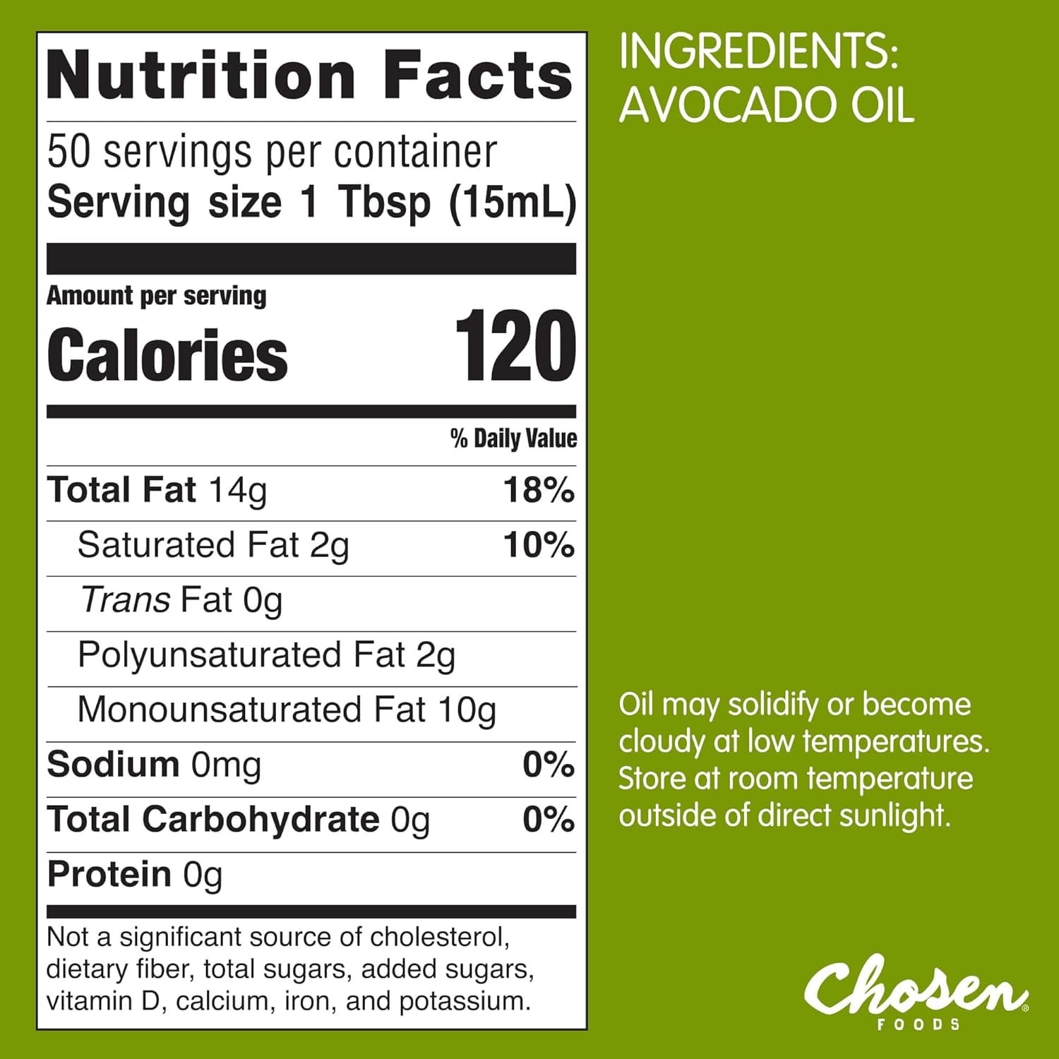 Pack of 6, Chosen Foods 100% Pure Avocado Oil, 25.4 fl oz