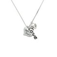 thumbnail image 2 of Delight Jewelry Silvertone Large ''Best Friend'' Heart - Love and Lock Charm Necklace, 18"+1", 2 of 4
