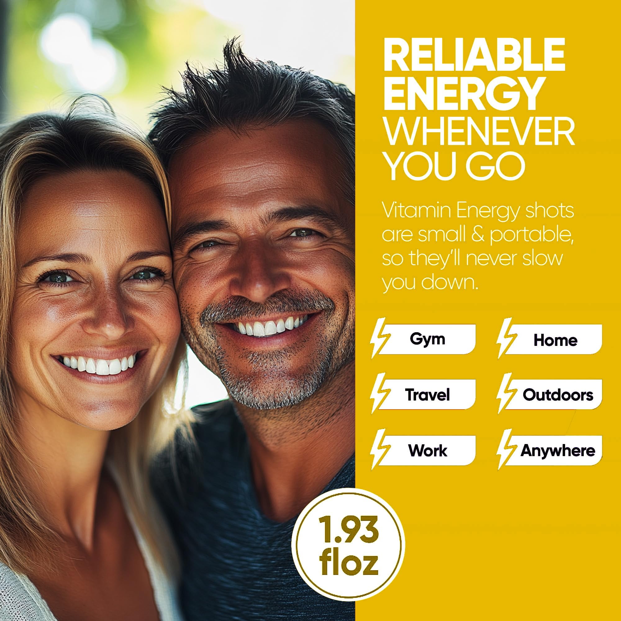 Vitamin Energy B12 Extra Strength Shot, Mango, 12 Pack – 260mg Natural Caffeine, 11,000% DV B12 & B6, Zero Sugar, 1.93 fl oz