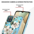 thumbnail image 4 of Allytech Samsung Galaxy A12 Case, Galaxy A12 5G Case, Flower Series Crystal Clear Back Cover Flexible TPU Silicone Shockproof Drop Proof Anti-yellow Protection Case Cover for Galaxy A12, White Flower, 4 of 5