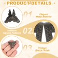 thumbnail image 3 of 4Pcs Vintage Brass Corner Protector 1 Inch Triangle Safety Guards Metal Corner Protector (Oxidized Teal), 3 of 7