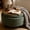 Round Dark Green, variant on HIUU Light Gray Cube Storage Ottoman with Reversible Tray Top,Upholstered Ottoman Coffee Table with Nailhead Trim Design,Plush Fabric Ottoman,Home Decor Foot Rest for Living Room