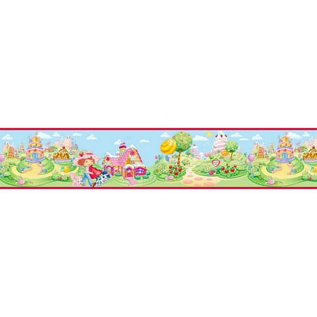 Brewster Home Fashions 12440858 Strawberry Shortcake 12ft Self Stick Wall Border Accent Roll