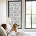 thumbnail image 2 of Static Cling Door Window Covering, Grey White Leaves Window Privacy Film Frosted, Spring Pastoral Rustic Botanical UV Blocking Windows Film for Office, Hotel, Bedroom, 29.5 x 78.7 Inches, 2 of 9