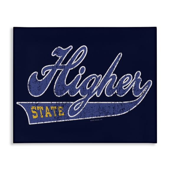 Stupell Industries Higher State Varsity Style Text & Numbers Painting Wrapped Canvas Art Print Wall Art, 20 x 16