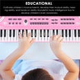 thumbnail image 2 of Youkk 61-Key Electric Piano with Microphone Multifunctional USB Digital Keyboard Kids Musical Instrument Learning Toy Party Favors Pink, 2 of 5