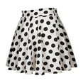 thumbnail image 4 of oqasdz Polka Dot Flared Mini Skirts for Women High Waist Stretchy Swing A Line Skirt with Ruffles Hem Casual Party Evening Outdoor Wear, 4 of 4